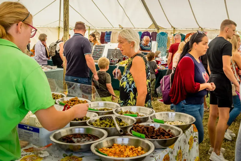Competition entries and visitors at the Chertsey Show